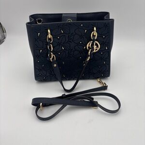 Michael Kors Navy Floral Shoulder Bag‎